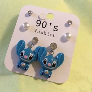 Stitch post back earrings 3 for $10